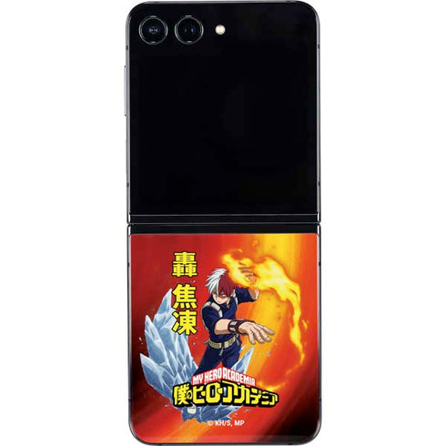 My Hero Academia Shoto Todoroki Season 4 Galaxy Z Flip5 5G Skin